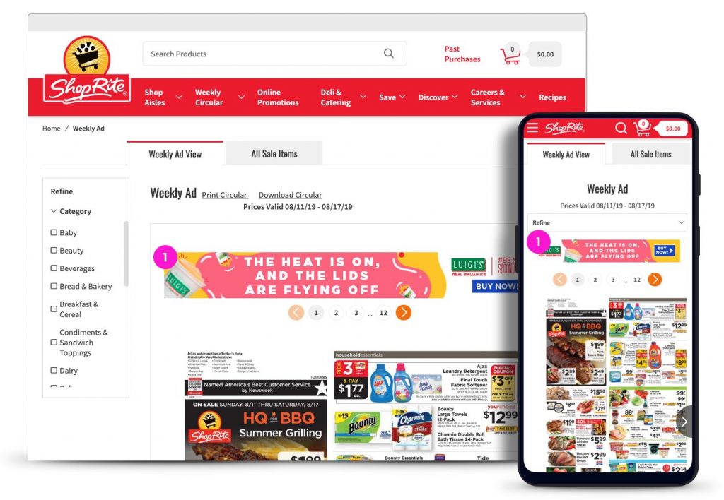 Standard banner advertising for ShopRite.com